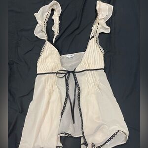 Urban outfitters kimchi blue front tie top